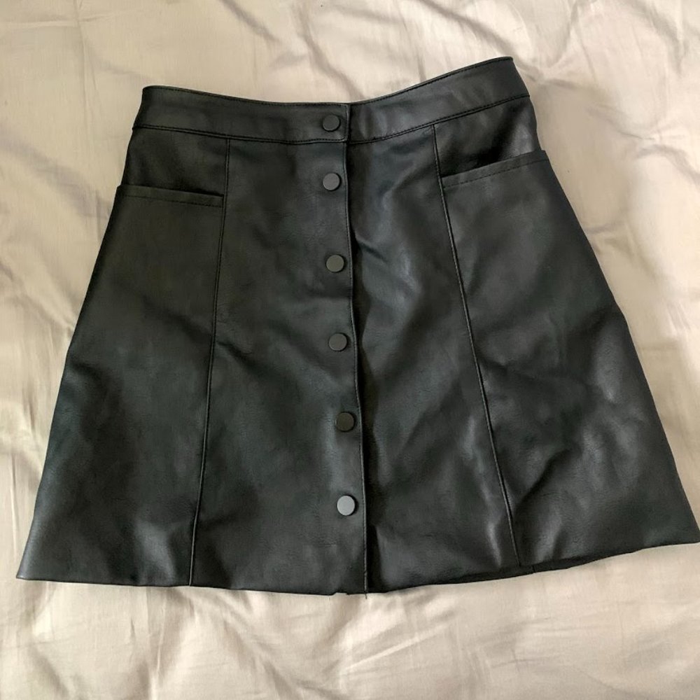 H&M Divided Leather Skirt